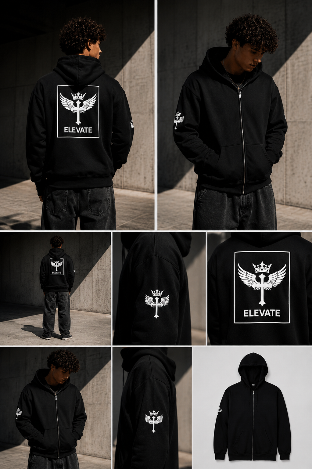 ELEVATE Cross Wing Zip Hoodie