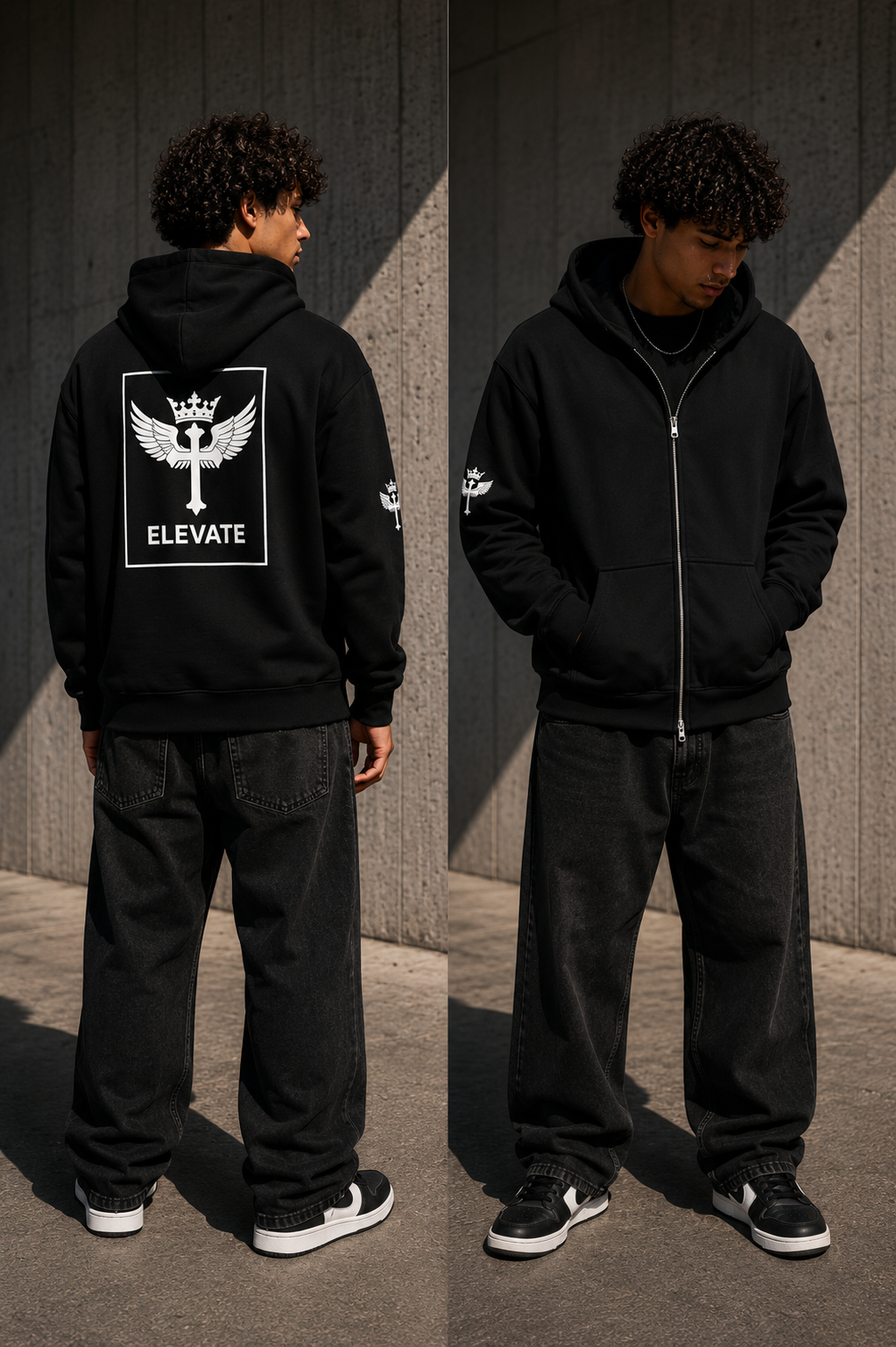ELEVATE Cross Wing Zip Hoodie