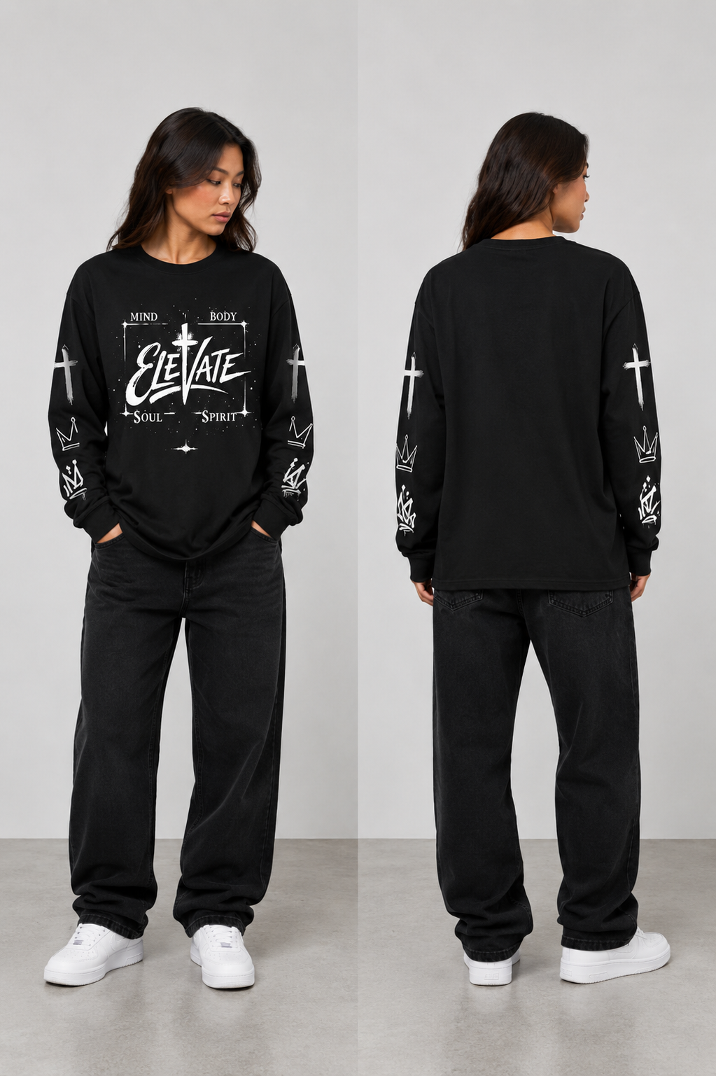 ELEVATE Long Sleeve Cross Crown Shirt
