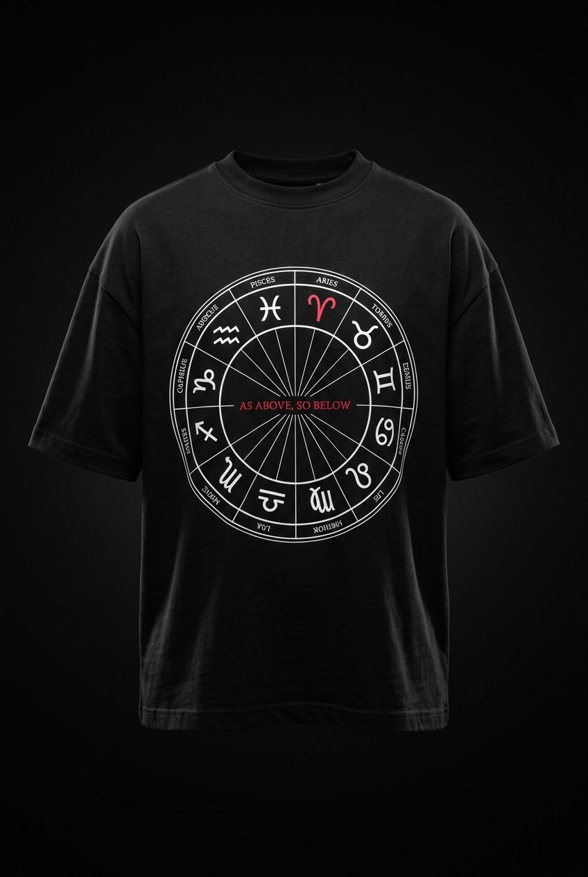 Zodiac Wheel As Above Tee